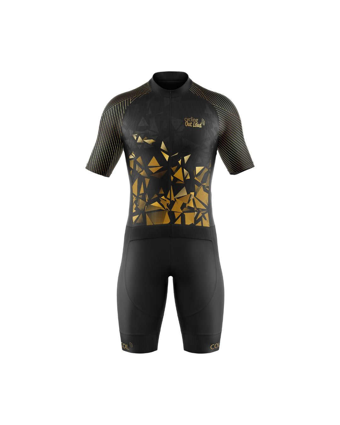 Men’s Black & Gold Aero Cycling Skinsuit