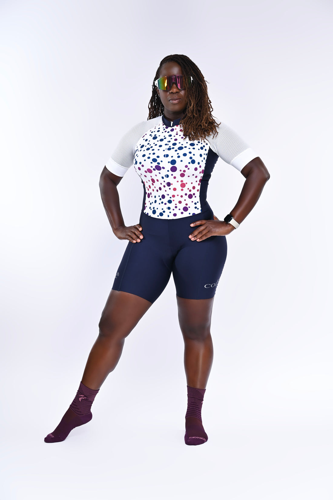 Purple Blues Performance Cycling Skinsuit