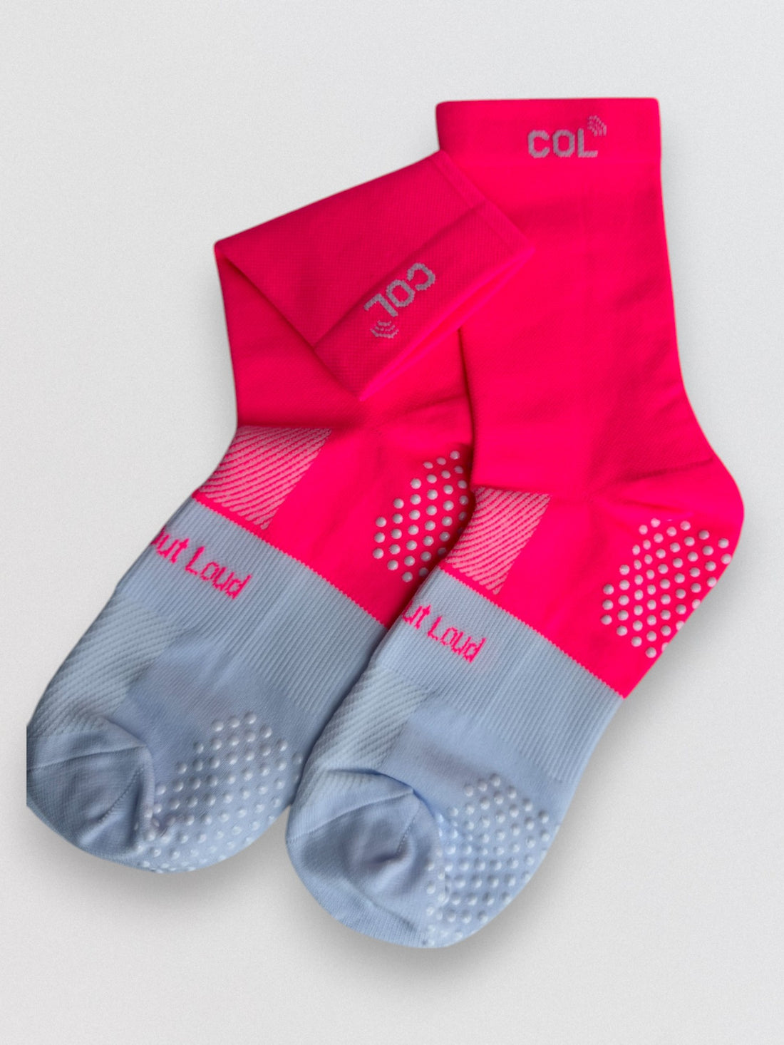 Electric Pink Compression Cycling Socks