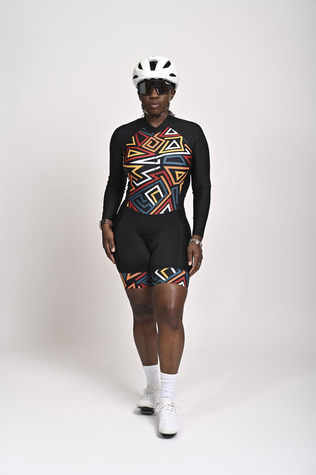Long-Sleeved African Princess Performance Cycling Skinsuit